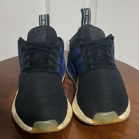 🔥🔥 ADIDAS NMD R2 Women Low-Top Sneakers - Black/Blue - Sz 7 - Good Condition - Picture 5 of 14